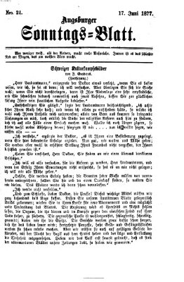 Augsburger Sonntagsblatt (Augsburger Postzeitung) Sonntag 17. Juni 1877