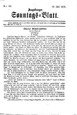 Augsburger Sonntagsblatt (Augsburger Postzeitung) Sonntag 29. Juli 1877