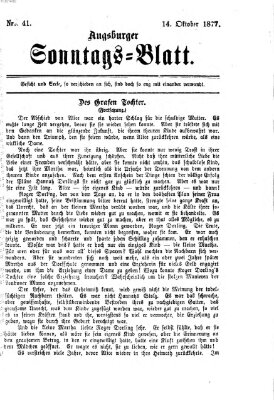 Augsburger Sonntagsblatt (Augsburger Postzeitung) Sonntag 14. Oktober 1877