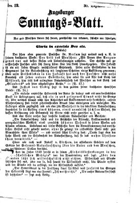 Augsburger Sonntagsblatt (Augsburger Postzeitung) Sonntag 30. Dezember 1877