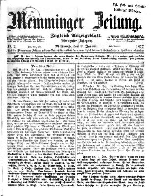 Memminger Zeitung Mittwoch 3. Januar 1877