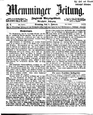 Memminger Zeitung Sonntag 7. Januar 1877