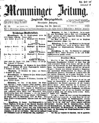 Memminger Zeitung Freitag 12. Januar 1877