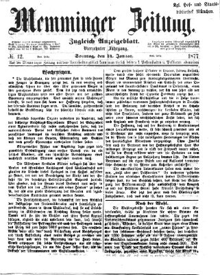 Memminger Zeitung Sonntag 14. Januar 1877