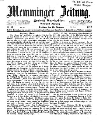 Memminger Zeitung Freitag 19. Januar 1877