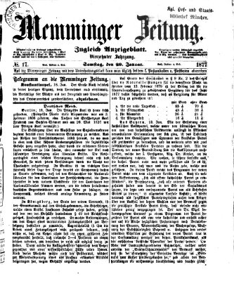 Memminger Zeitung Samstag 20. Januar 1877