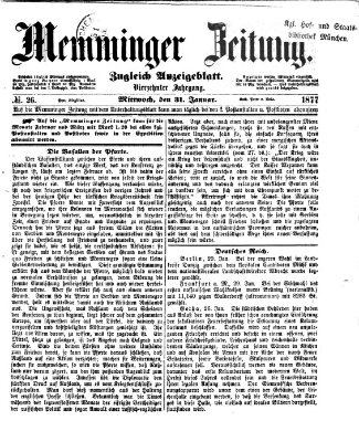 Memminger Zeitung Mittwoch 31. Januar 1877