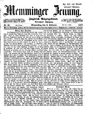 Memminger Zeitung Donnerstag 8. Februar 1877