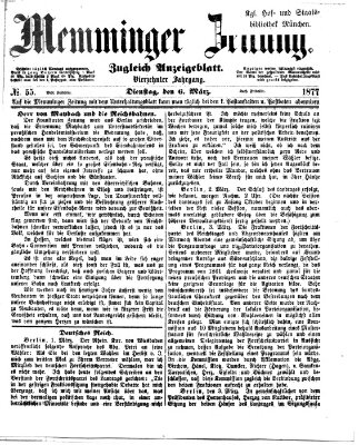 Memminger Zeitung Dienstag 6. März 1877