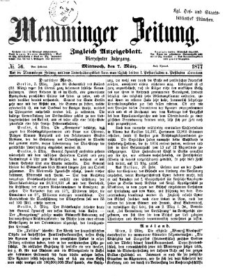 Memminger Zeitung Mittwoch 7. März 1877