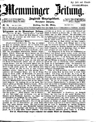 Memminger Zeitung Freitag 30. März 1877