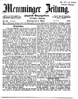 Memminger Zeitung Sonntag 8. April 1877