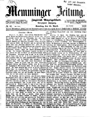 Memminger Zeitung Samstag 14. April 1877