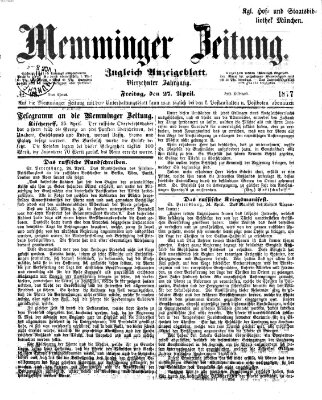 Memminger Zeitung Freitag 27. April 1877