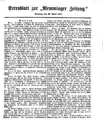 Memminger Zeitung Sonntag 29. April 1877