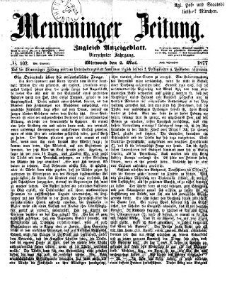Memminger Zeitung Mittwoch 2. Mai 1877