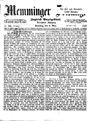 Memminger Zeitung Samstag 5. Mai 1877