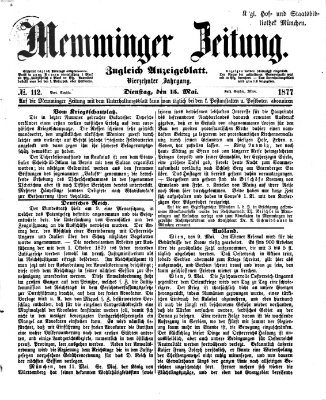 Memminger Zeitung Dienstag 15. Mai 1877