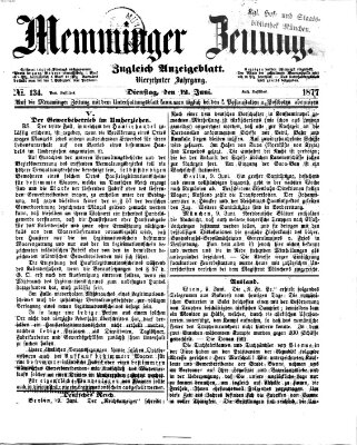 Memminger Zeitung Dienstag 12. Juni 1877