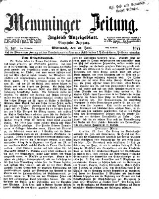 Memminger Zeitung Mittwoch 27. Juni 1877