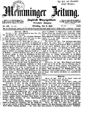 Memminger Zeitung Dienstag 3. Juli 1877