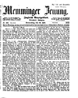 Memminger Zeitung Donnerstag 12. Juli 1877