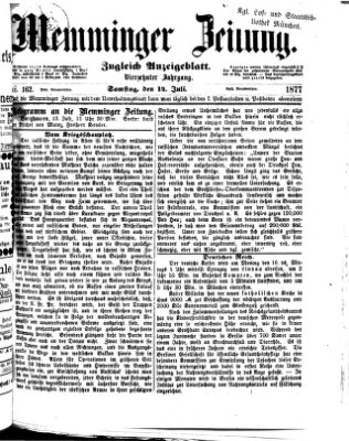 Memminger Zeitung Samstag 14. Juli 1877