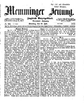 Memminger Zeitung Dienstag 17. Juli 1877