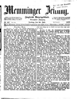 Memminger Zeitung Freitag 20. Juli 1877