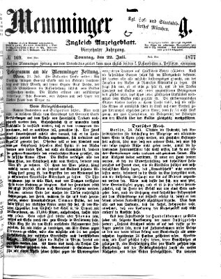 Memminger Zeitung Sonntag 22. Juli 1877