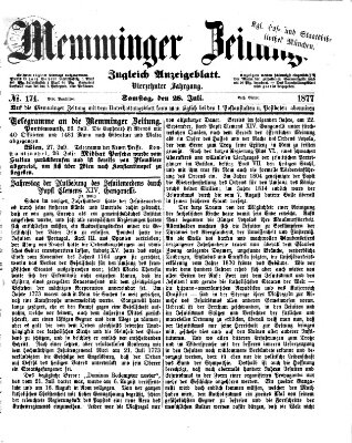 Memminger Zeitung Samstag 28. Juli 1877