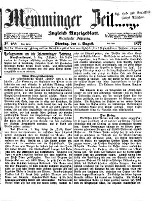 Memminger Zeitung Dienstag 7. August 1877