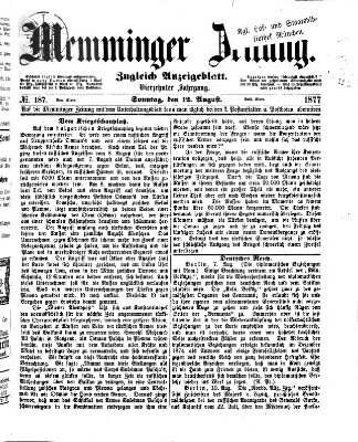 Memminger Zeitung Sonntag 12. August 1877