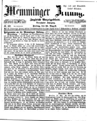 Memminger Zeitung Freitag 24. August 1877