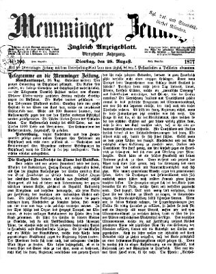 Memminger Zeitung Dienstag 28. August 1877