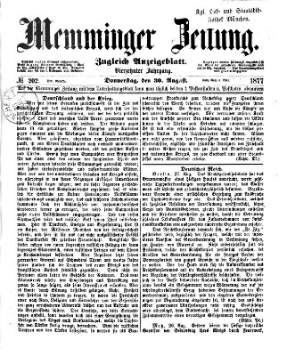 Memminger Zeitung Donnerstag 30. August 1877