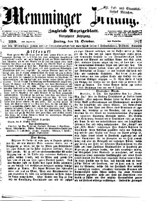 Memminger Zeitung Freitag 12. Oktober 1877