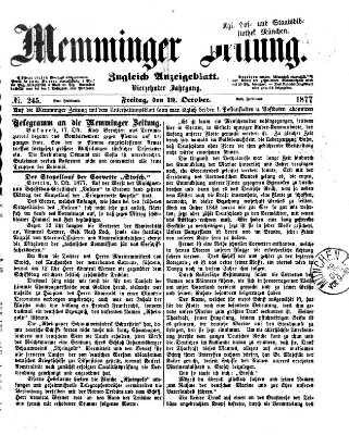 Memminger Zeitung Freitag 19. Oktober 1877