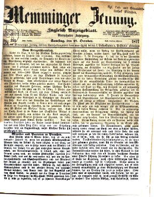 Memminger Zeitung Samstag 27. Oktober 1877