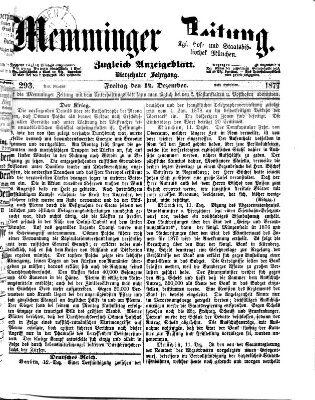 Memminger Zeitung Freitag 14. Dezember 1877