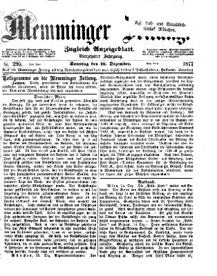 Memminger Zeitung Sonntag 16. Dezember 1877