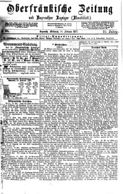 Oberfränkische Zeitung und Bayreuther Anzeiger (Bayreuther Anzeiger) Mittwoch 14. Februar 1877