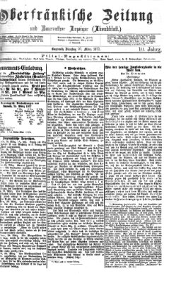 Oberfränkische Zeitung und Bayreuther Anzeiger (Bayreuther Anzeiger) Dienstag 27. März 1877