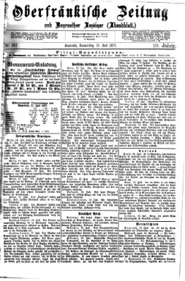 Oberfränkische Zeitung und Bayreuther Anzeiger (Bayreuther Anzeiger) Donnerstag 19. Juli 1877