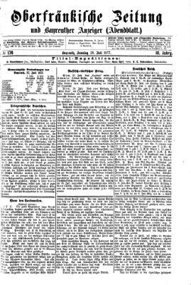 Oberfränkische Zeitung und Bayreuther Anzeiger (Bayreuther Anzeiger) Sonntag 29. Juli 1877