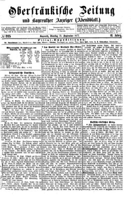 Oberfränkische Zeitung und Bayreuther Anzeiger (Bayreuther Anzeiger) Dienstag 25. September 1877