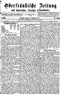 Oberfränkische Zeitung und Bayreuther Anzeiger (Bayreuther Anzeiger) Sonntag 30. September 1877