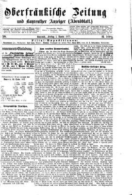 Oberfränkische Zeitung und Bayreuther Anzeiger (Bayreuther Anzeiger) Freitag 2. November 1877