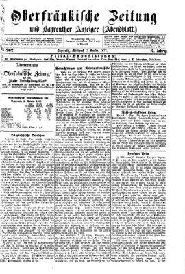 Oberfränkische Zeitung und Bayreuther Anzeiger (Bayreuther Anzeiger) Mittwoch 7. November 1877