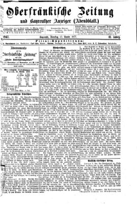 Oberfränkische Zeitung und Bayreuther Anzeiger (Bayreuther Anzeiger) Dienstag 13. November 1877